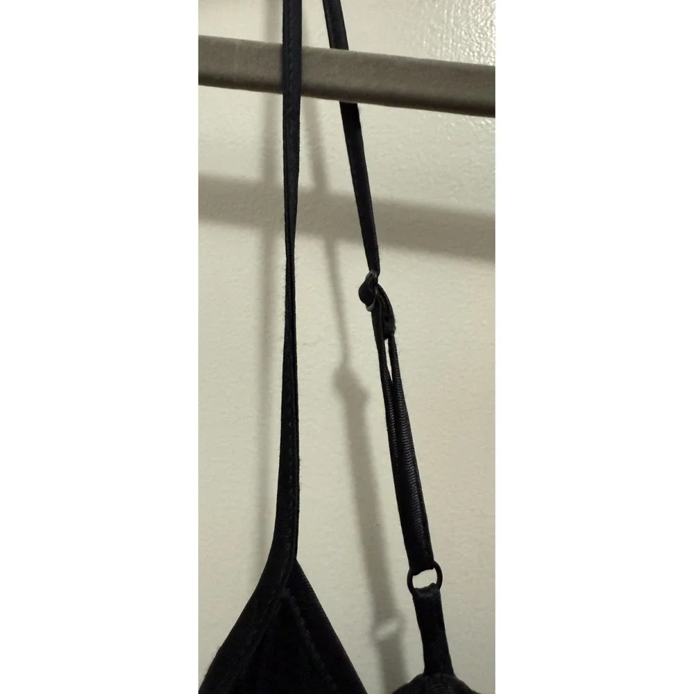 NWT SKIMS Jacquard Long Slip Dress Size S Black Logo Print‎ Adjustable Straps - Picture 4 of 8